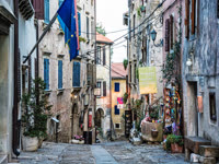Groznjan is a charming hilltop town in Croatia known for its artistic atmosphere and picturesque views.
