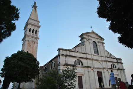 The Church of the Holy Trinity in Rovinj is a stunning historic landmark, known for its beautiful architecture and breathtaking views of the Adriatic Sea.