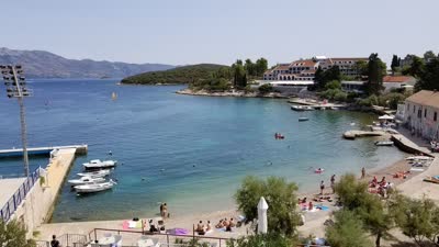 Pebble beach Banje, distance from the center of Korcula: 0.60 km