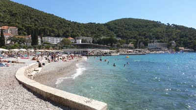 Pebble beach Uvala Lapad, distance from the center of Dubrovnik: 1.81 km