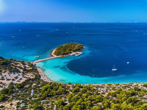 Murter is a picturesque Croatian island located in the Adriatic Sea.