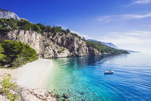 Discover the mesmerizing beauty of Nugal beach in Croatia. Dive into crystal-clear turquoise waters, sunbathe on pristine sandy shores, and immerse yourself in the breathtaking scenery of this idyllic coastal paradise.