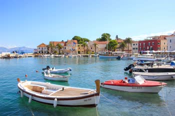 Sutivan is a charming coastal town on the island of Brac with narrow streets, stone houses, and a picturesque harbor.
