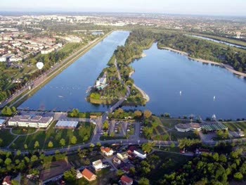 Jarun Lake is a popular recreational spot near Zagreb, offering a variety of activities such as swimming, sailing, and cycling, surrounded by beautiful nature.