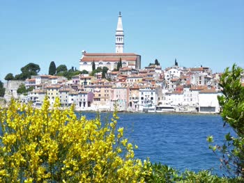St. Catherine Island, situated in Rovinj, is a picturesque island known for its stunning beaches, crystal-clear waters, and captivating hiking trails.